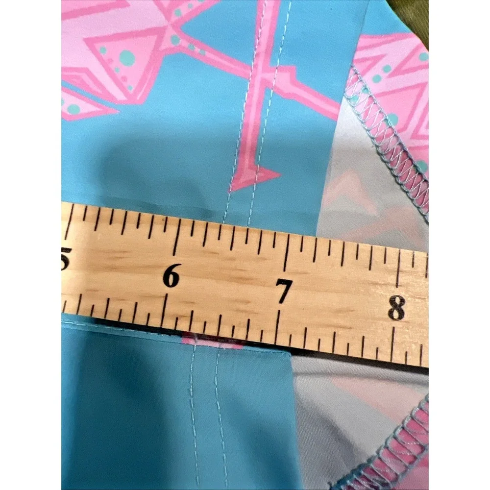 Maamgic Swim Trunks XXL Teal Flamingo Print Zipper‎ Pockets Lined Bathing Suit
